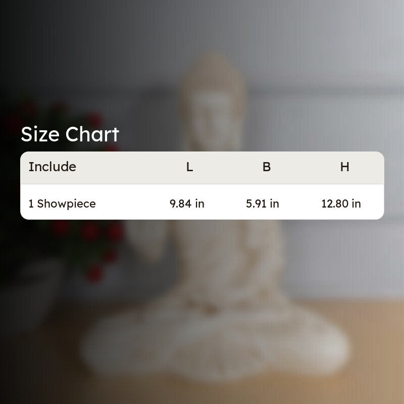 Peaceful Meditating Resin Buddha Idol media 10