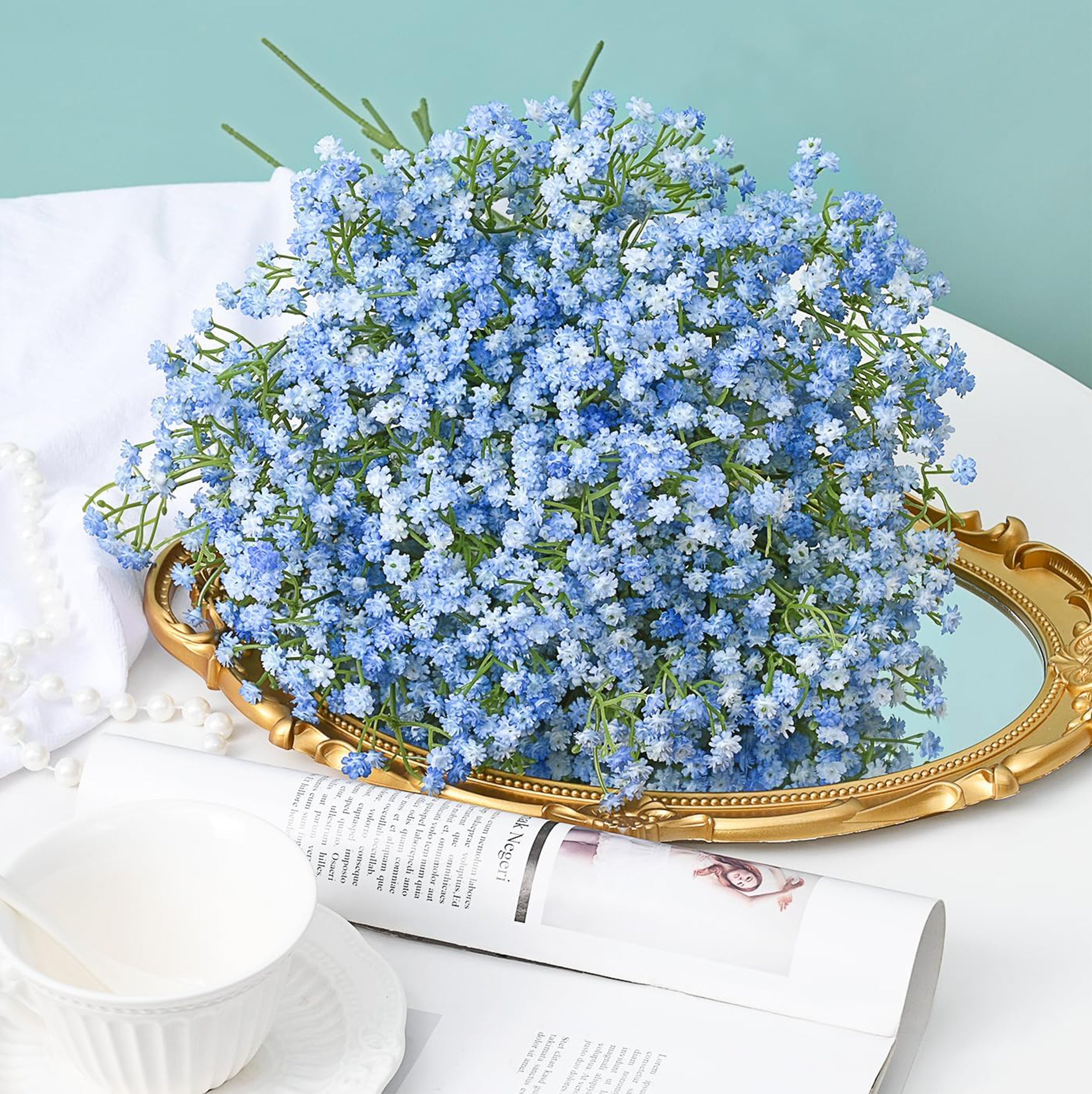 Meadow Babys Breath Artificial Flower - Set Of Three media 11