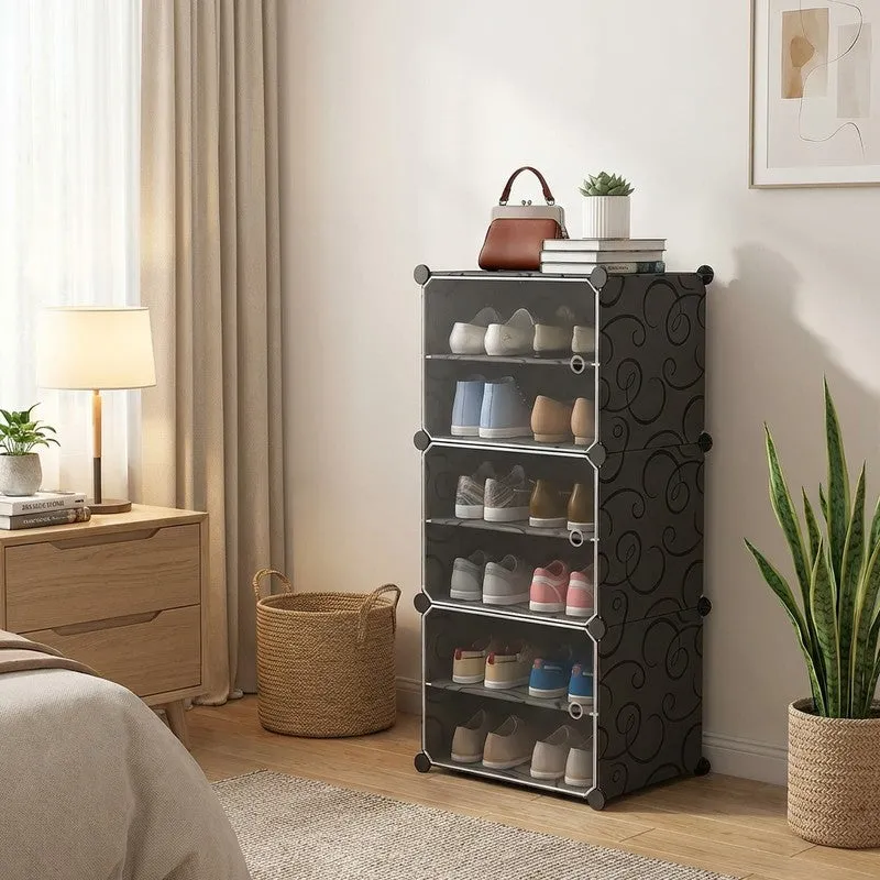 Rioware Cubix Home Shoe Racks - Black media 1