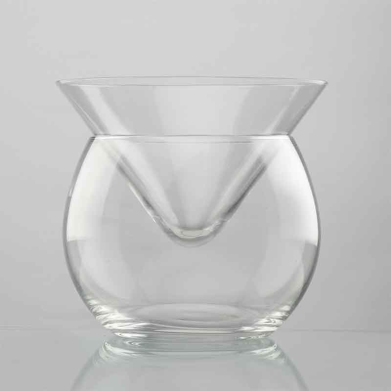 Triangled StemLess Martini Chiller Glass - 350 mL media 5