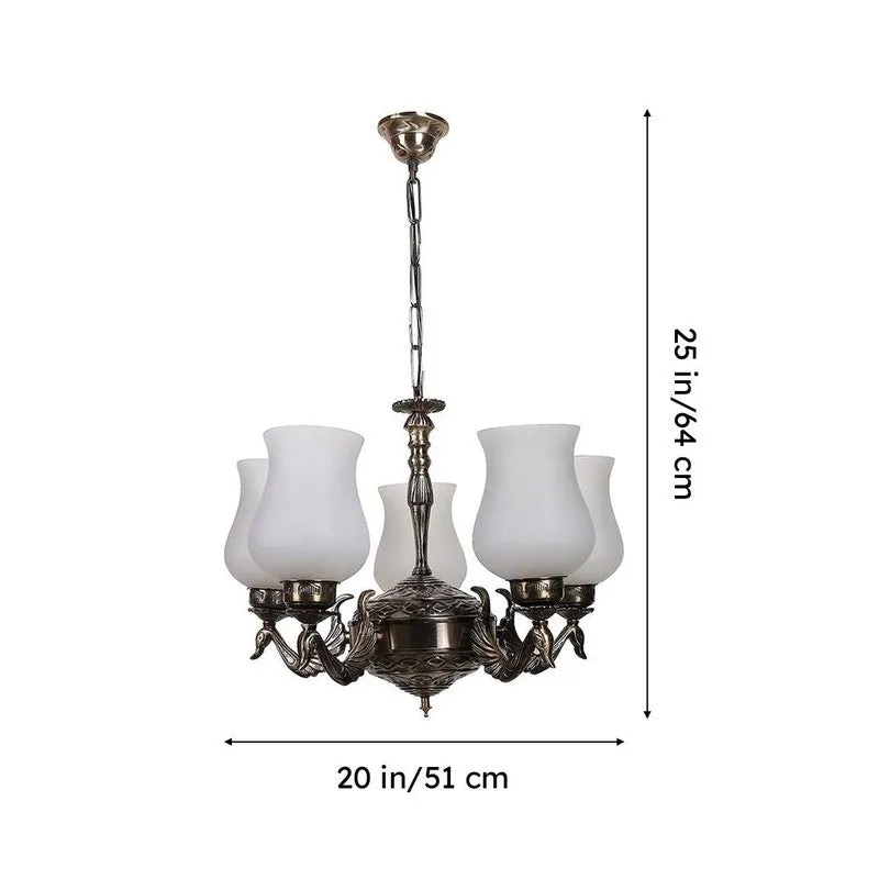 Milky Mayoora Mosaic Golden Antique Ceiling Lamp media 6