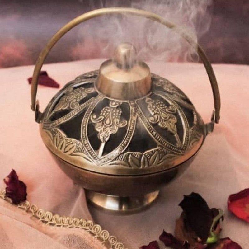 Mridanka Brass Incense Holder media 7