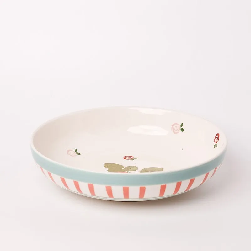 Tea Garden Handpainted Ceramic Platter - 4