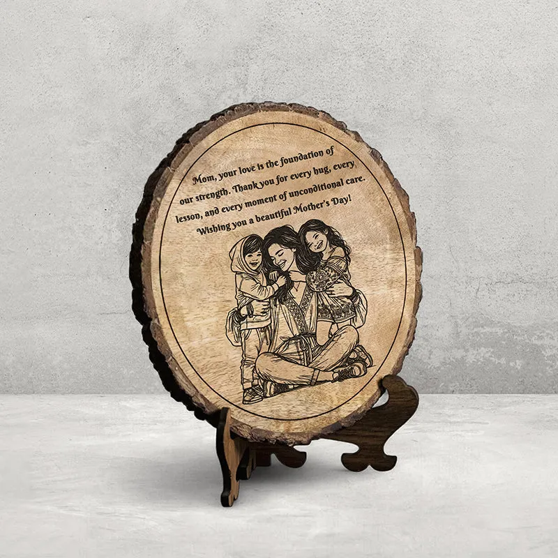 Foundation Of Strength Wood Showpiece - Round media 3