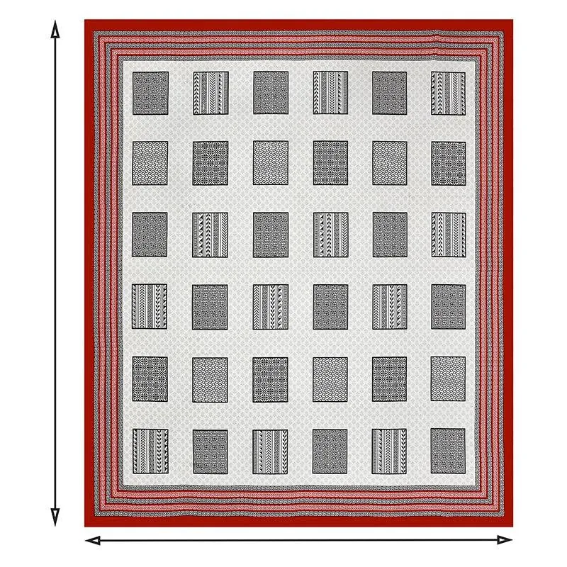 Truptii Printed Cotton Bedsheet (White,Brown) - 180 TC media 5