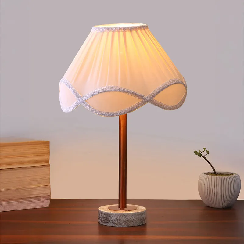 Valencia Rodin Wooden Table Lamp - White,Copper,White media 2