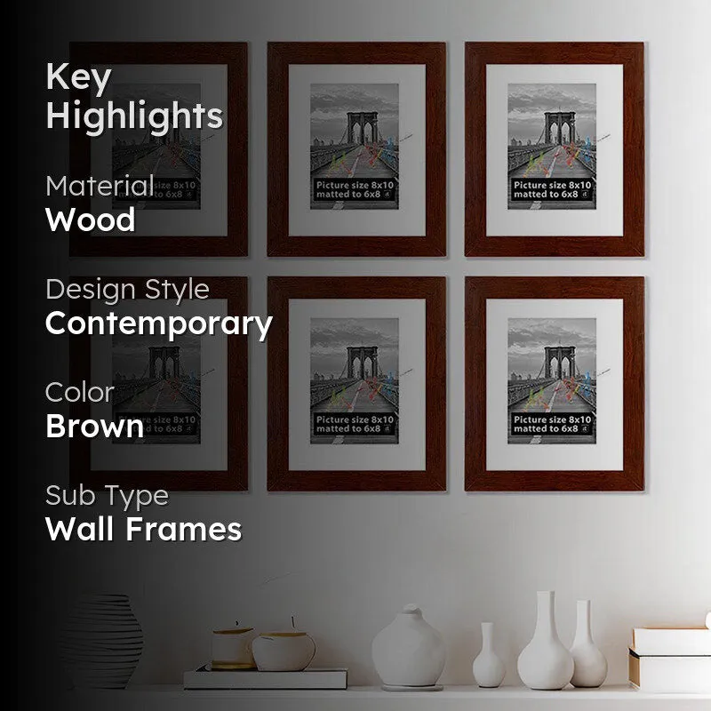 Willowwood Photo Frame (Brown) - Set Of Six media 2