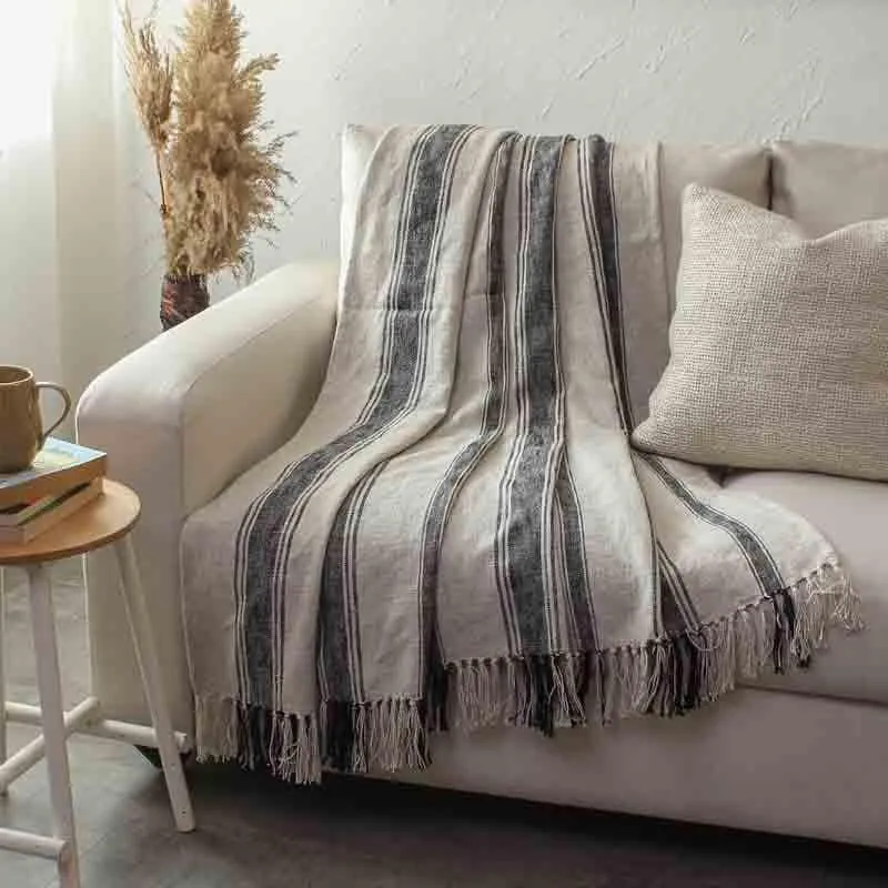 Satpura Throw - Black & Natural media 1
