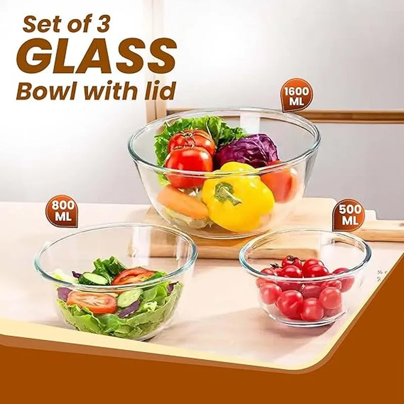 Selvina Glass Mixing Bowls(500 mL) - Set Of Two media 8