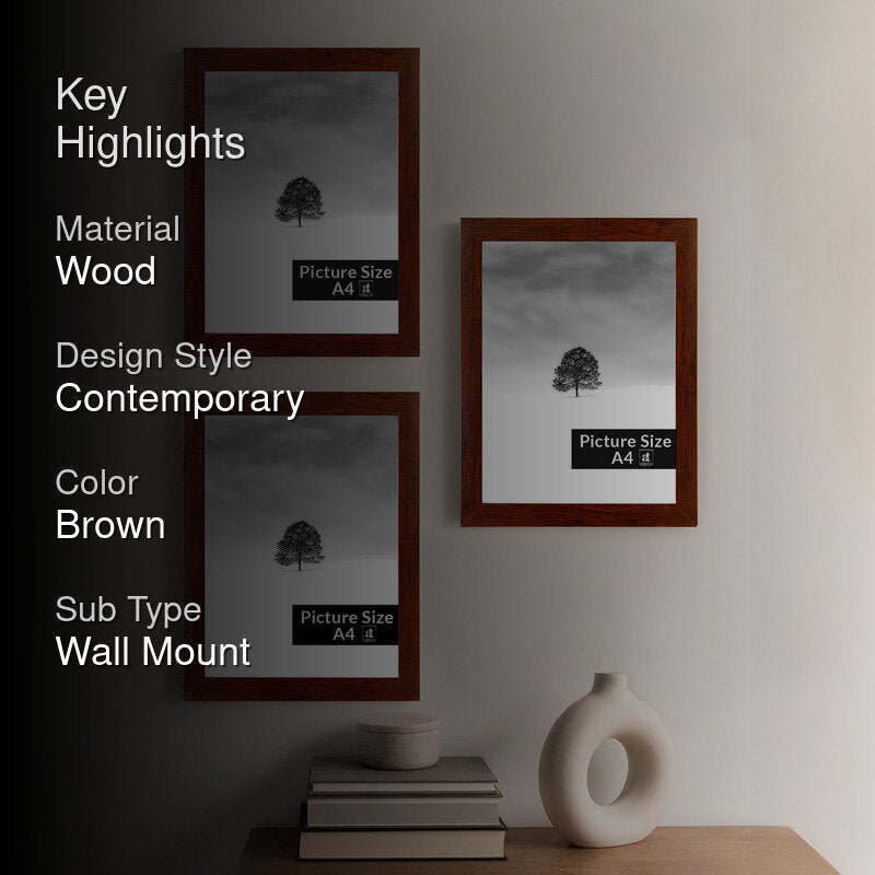 Arabella Photo Frame (Brown) - Set of Three media 2