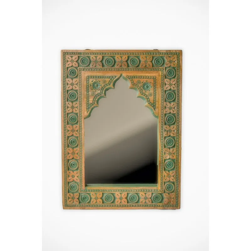 Aryza Premium Mango Wood Wall Mirror media 4