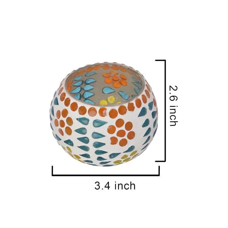 Floral Dot Tealight Candle Holder - Set Of Four media 4