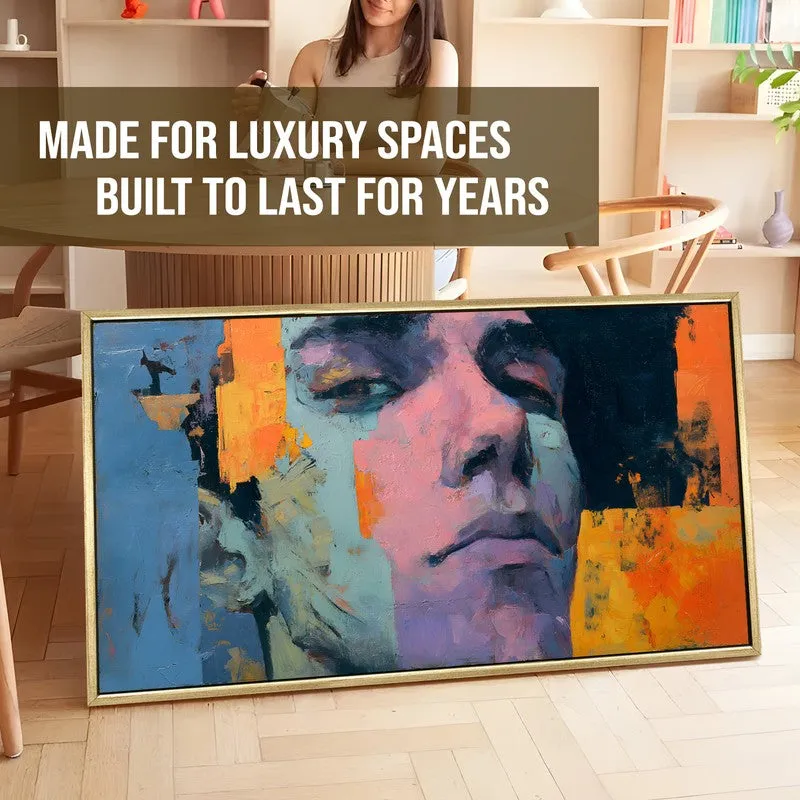 Painted Gaze Canvas Wall Painting With Frame media 5