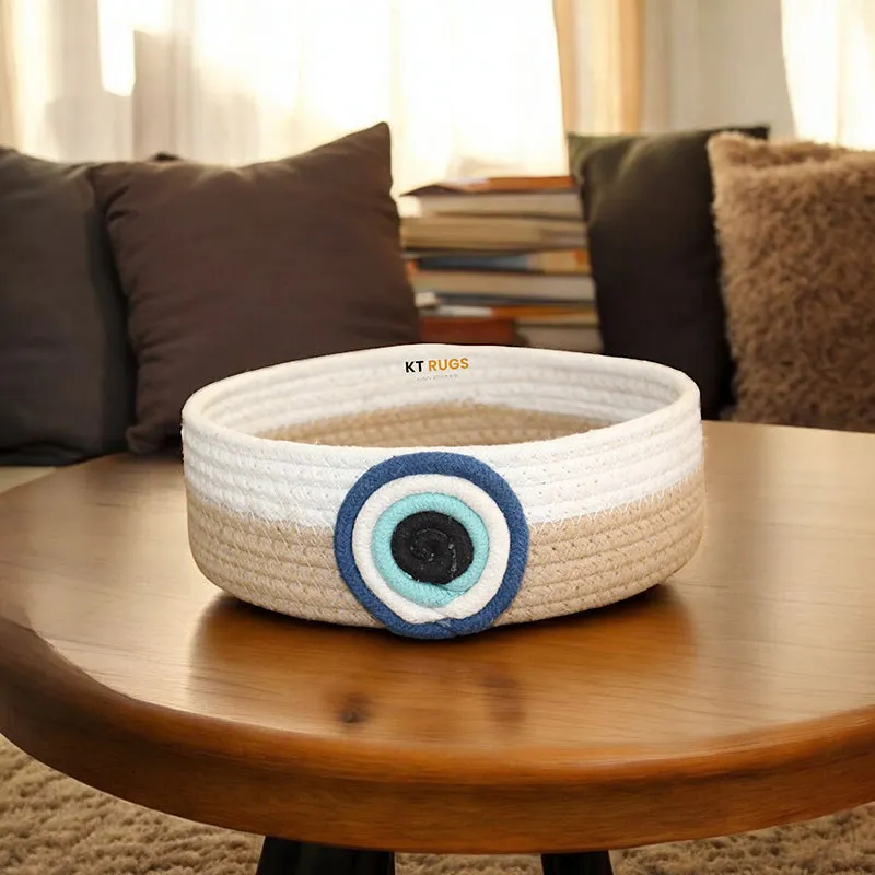 Evil Eye Cotton Storage Basket media 4