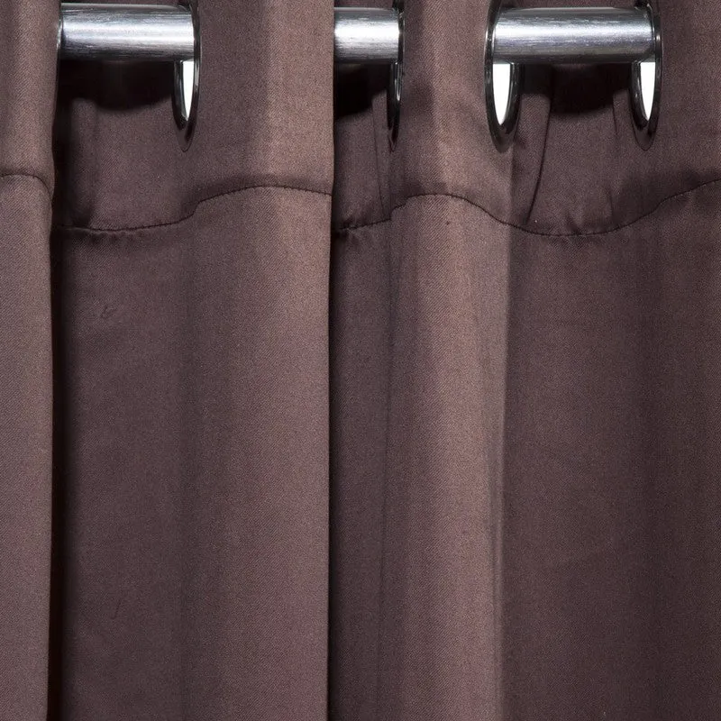Aurelin Solid Curtains (Brown) - Set Of Two media 3