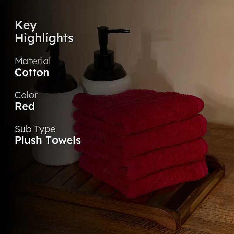 Bodil Face Towel (Red) - Set Of Four media 2