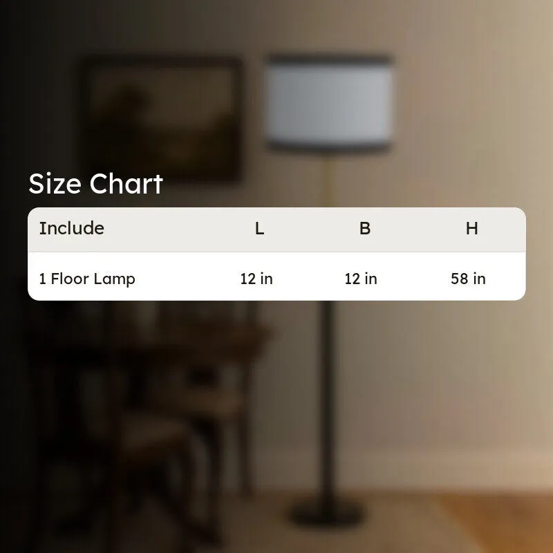 Nordic Glow Wooden Floor Lamp - White & Black media 9