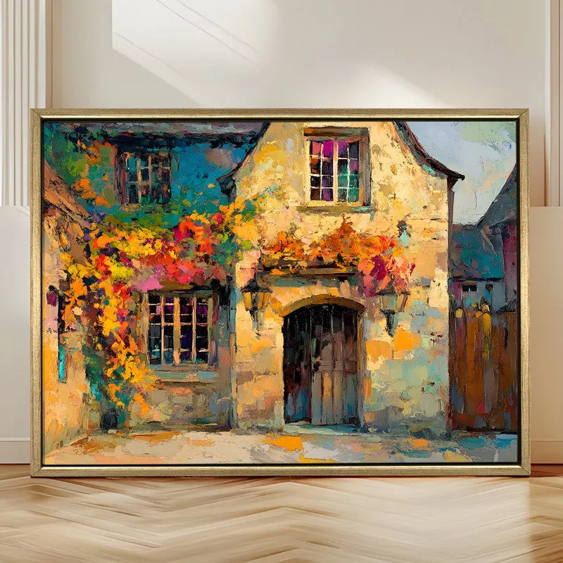 Dappled Memory Canvas Wall Painting With Frame media 4