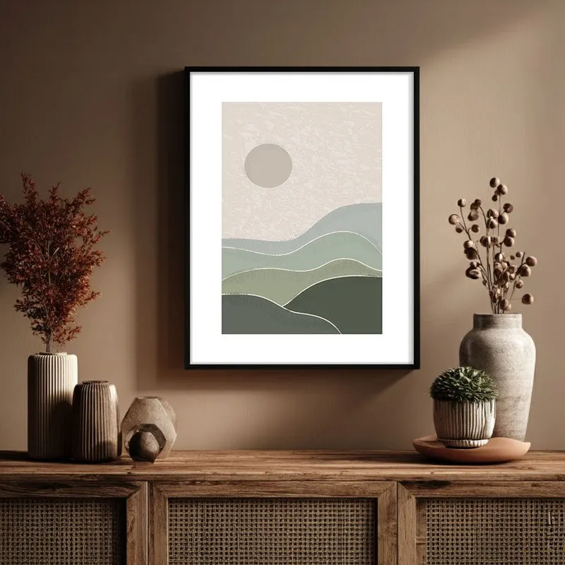 Muted Morning Canvas Wall Painting With Black Frame media 6