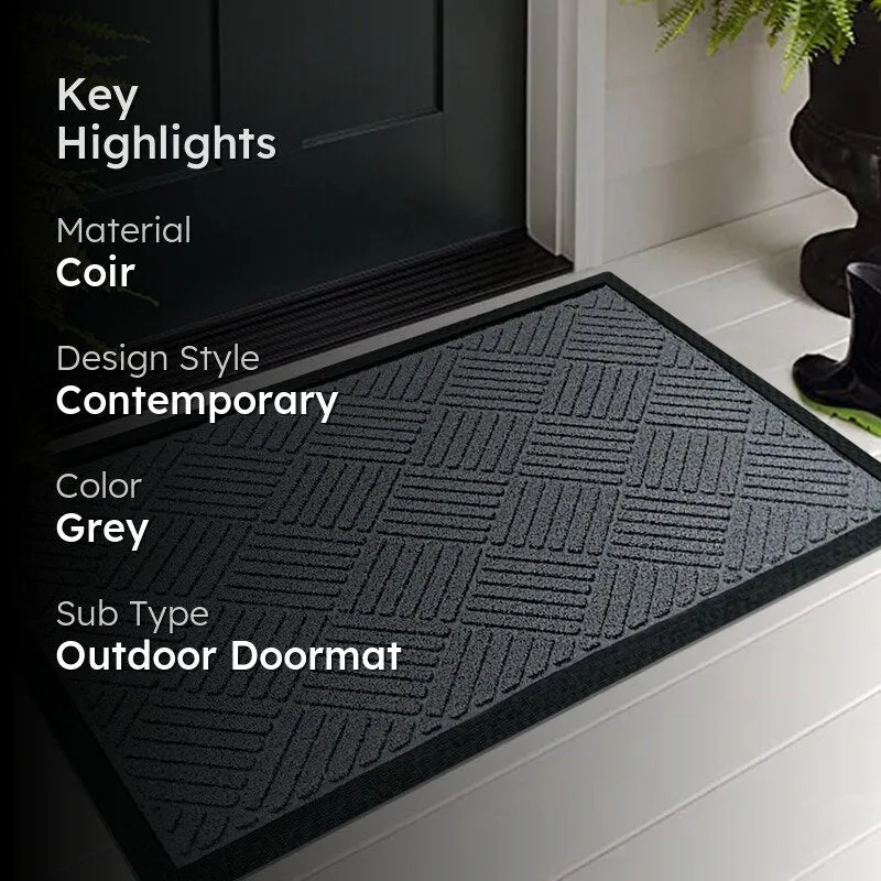 Coire Line Coir Door Mats - Grey media 2