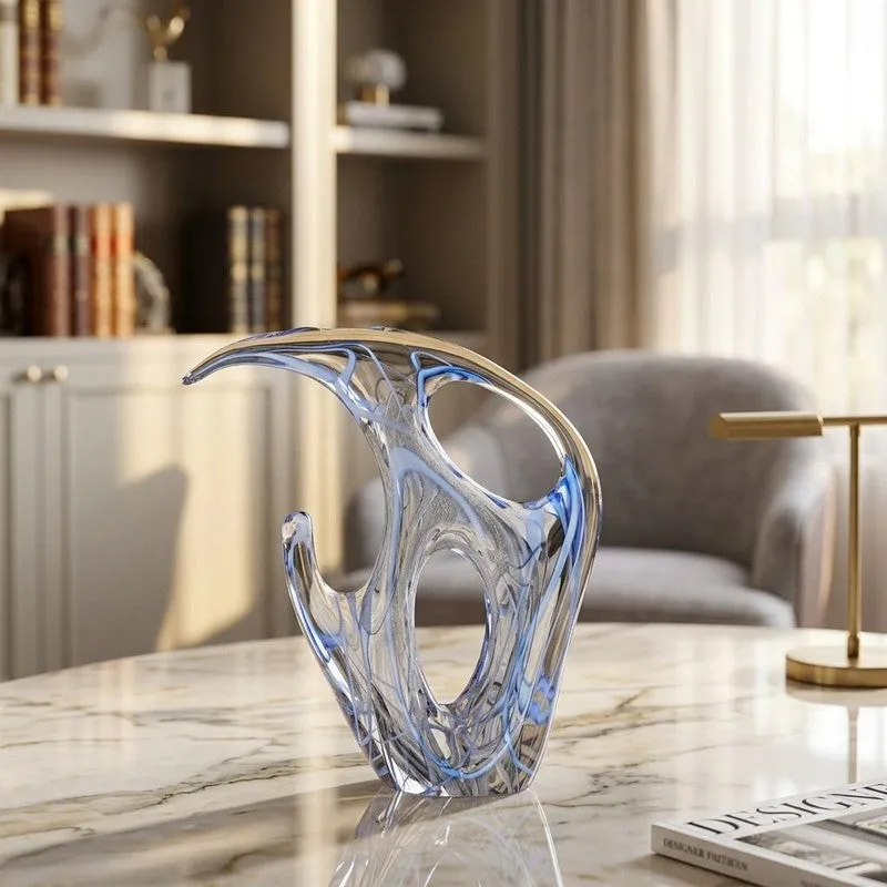 Lumicryst Aura Cryatal Glass Showpiece - Blue media 1