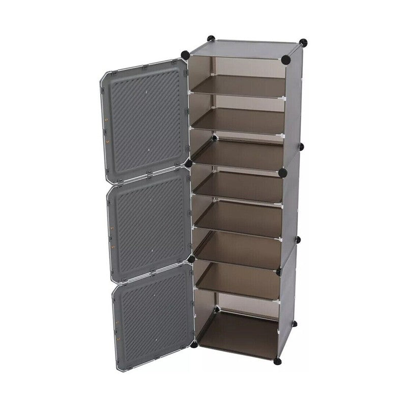 SlimSpace Grey Plastic & Metal Shoe Racks media 5