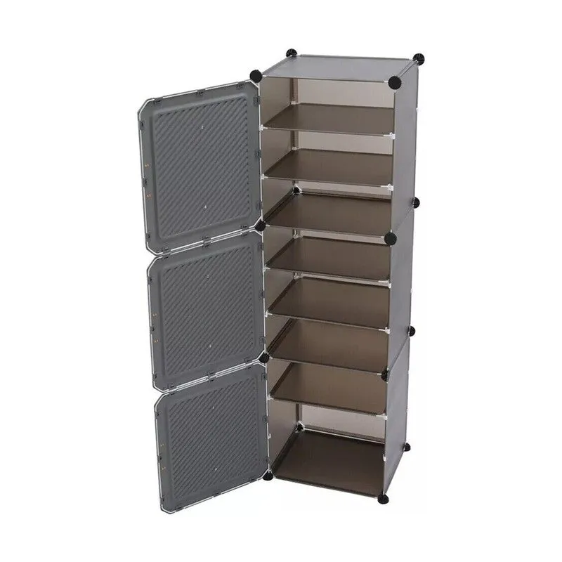 SlimSpace Grey Plastic & Metal Shoe Racks media 5