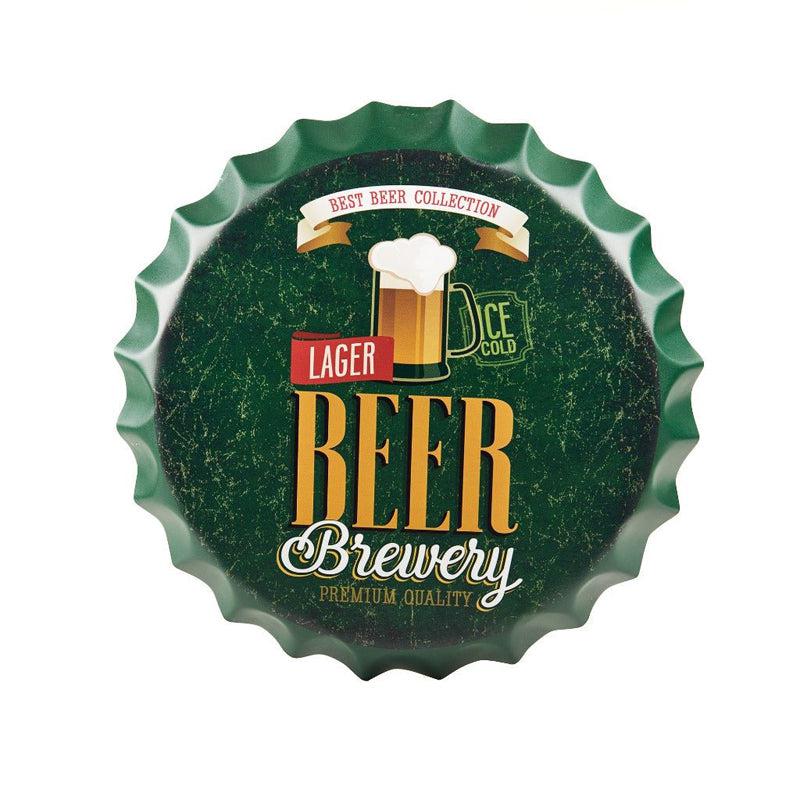 Beer Brewery Bottle Cap Metal Wall Accent media 3