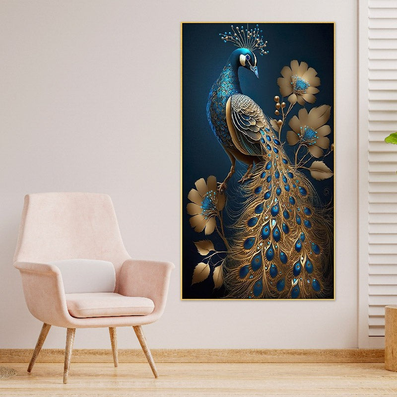 Turquoise Gleam Mayoor Canvas Wall Painting