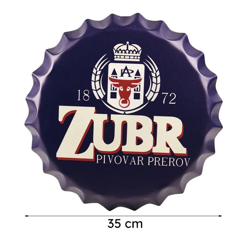 1872 Zubr Bottle Cap Metal Wall Accent media 8