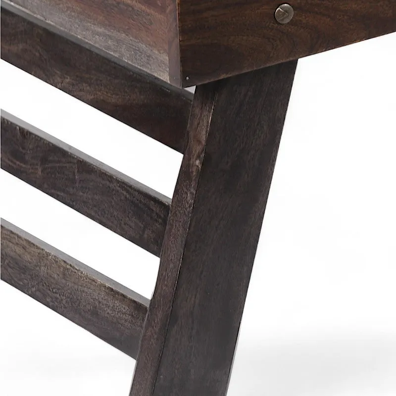 Arvion Sheesham Wooden Center Table - Dark Brown media 6