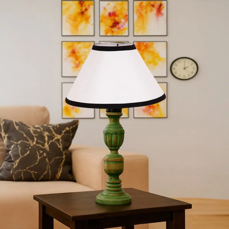 Arvello Niro Wooden Table Lamp - White media 4