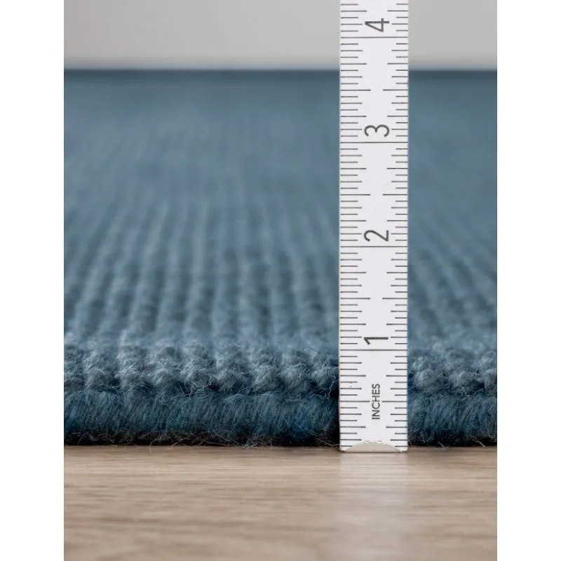 Handloom Hand Loomed Legacy Wool Rug - Blue & Grey media 9