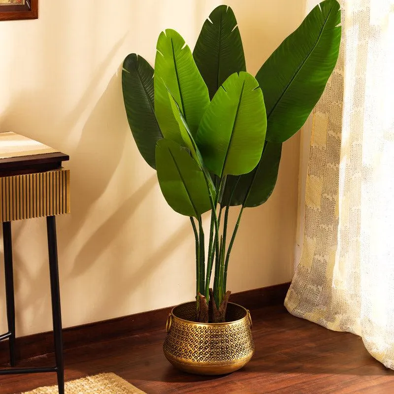 Artificial Banana Tree With Black Plastic Pot - 3.9 Feet media 6