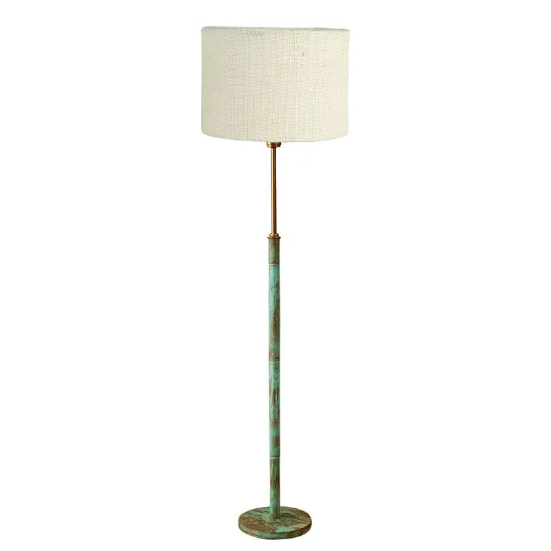Vintage Glow Wooden Floor Lamp - White media 5