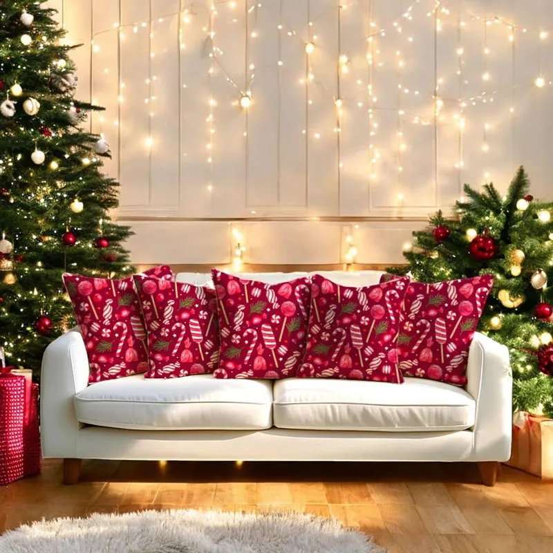 Yuletide Wonders Velvet Christmas Cushion Cover - Set Of Five media 2