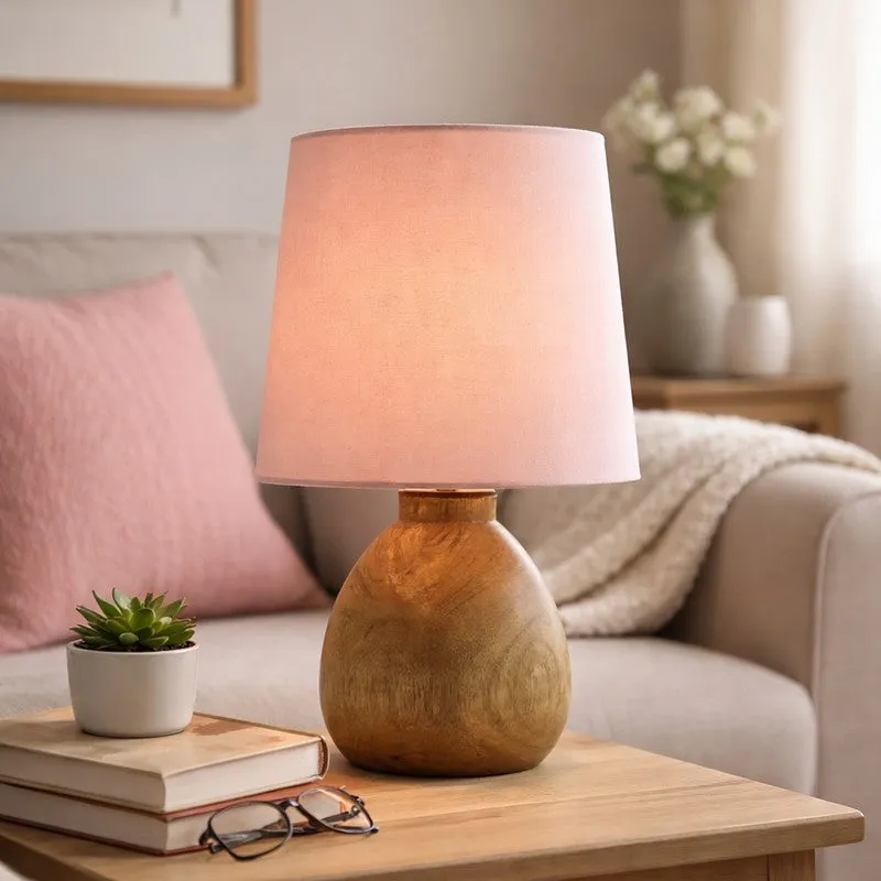 PureVista Wooden Table Lamp - Pink media 3