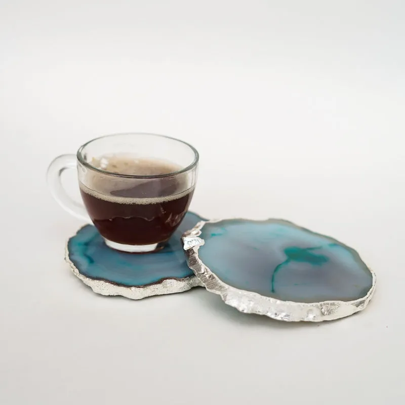 Vesto Brazilian Agate Coaster (Turquoise) - Set Of Two media 3