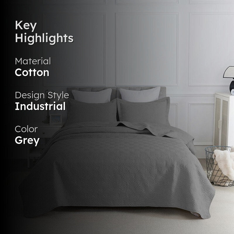 Ash Grey Bed Cover media 2