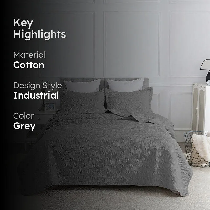 Ash Grey Bed Cover media 2