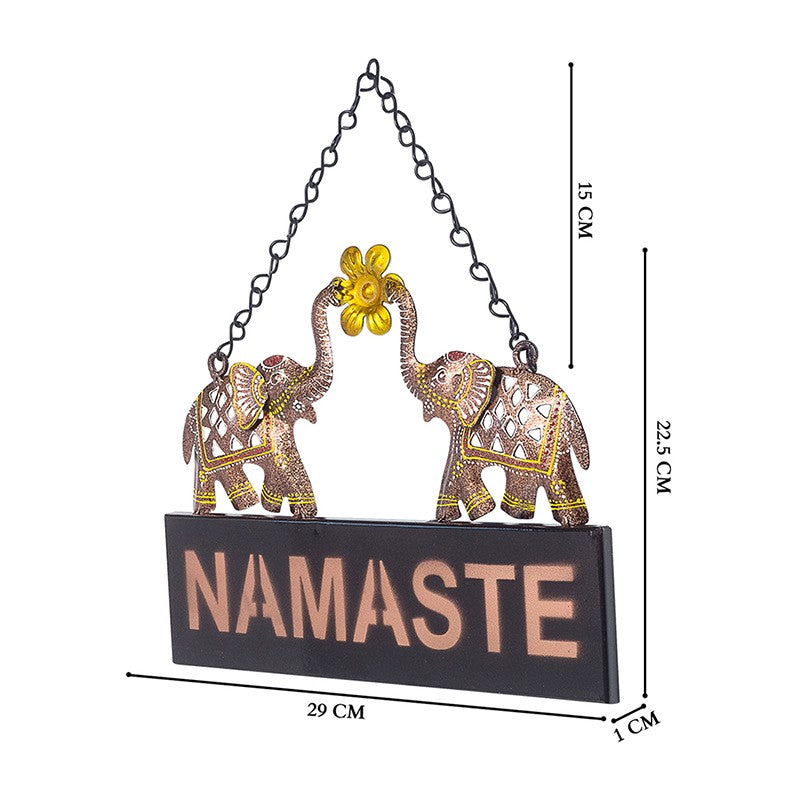 Namaste Gaja Wooden Wall Accent media 9