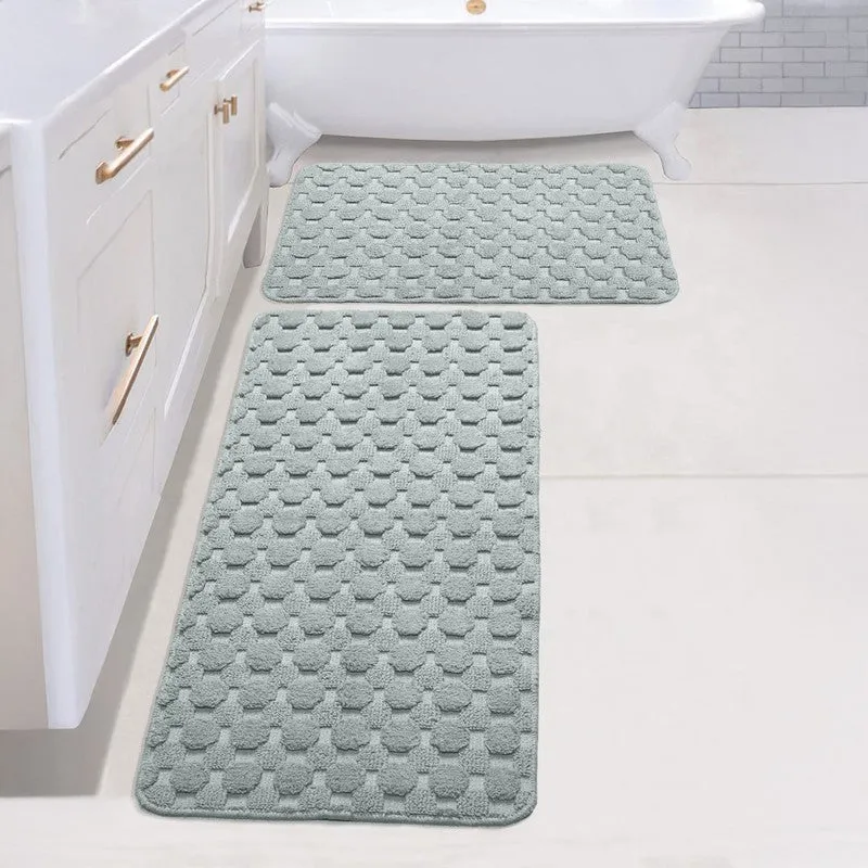 PurePlush Cotton Bath Mats (Grey) - Set of Two media 1