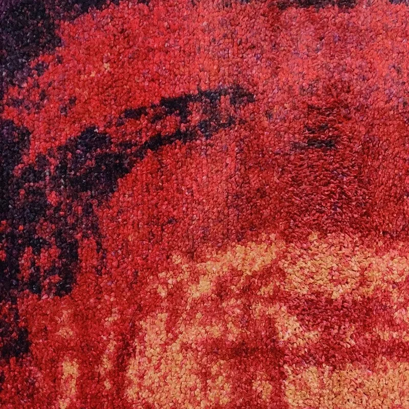 Kryvos Abstract Micro Fiber Area Rug - Red media 4