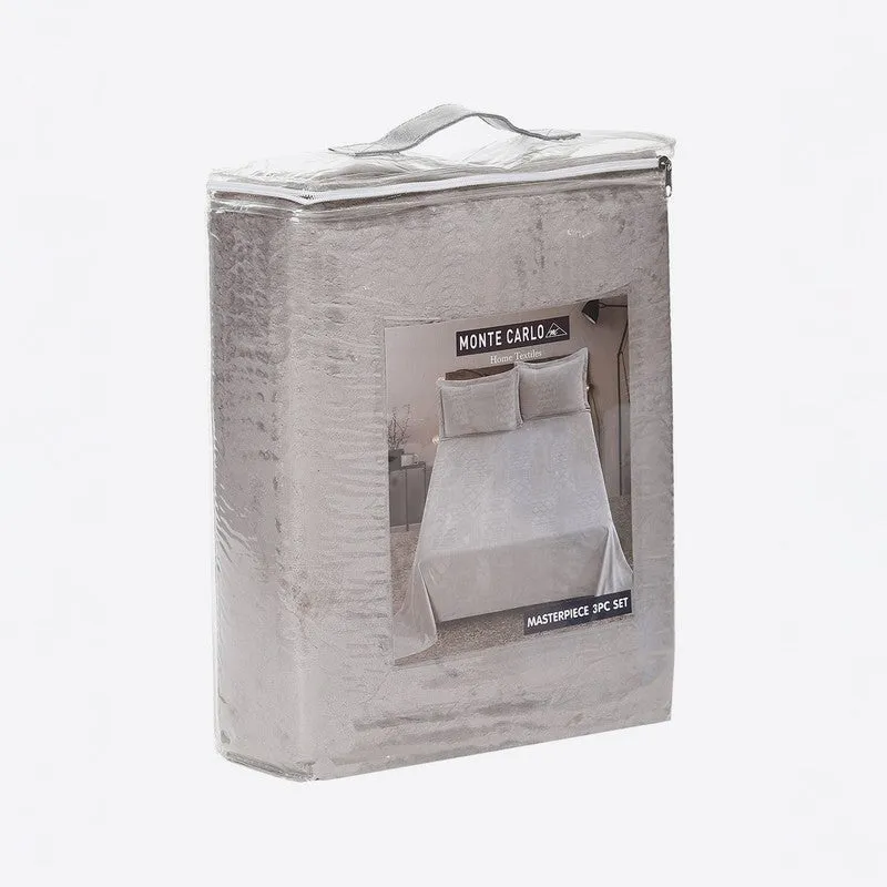 Monte Carlo Color Drift Bedsheet (Light Brown) - 280 GSM media 6
