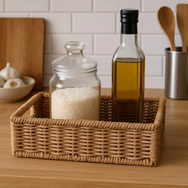 Orion Raffia Storage Basket media 1