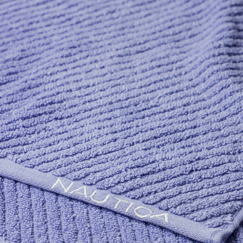 Nautica Riviera Soft Cotton Hand & Face Towel (Light Blue & Dark Grey) - Set Of Four media 7