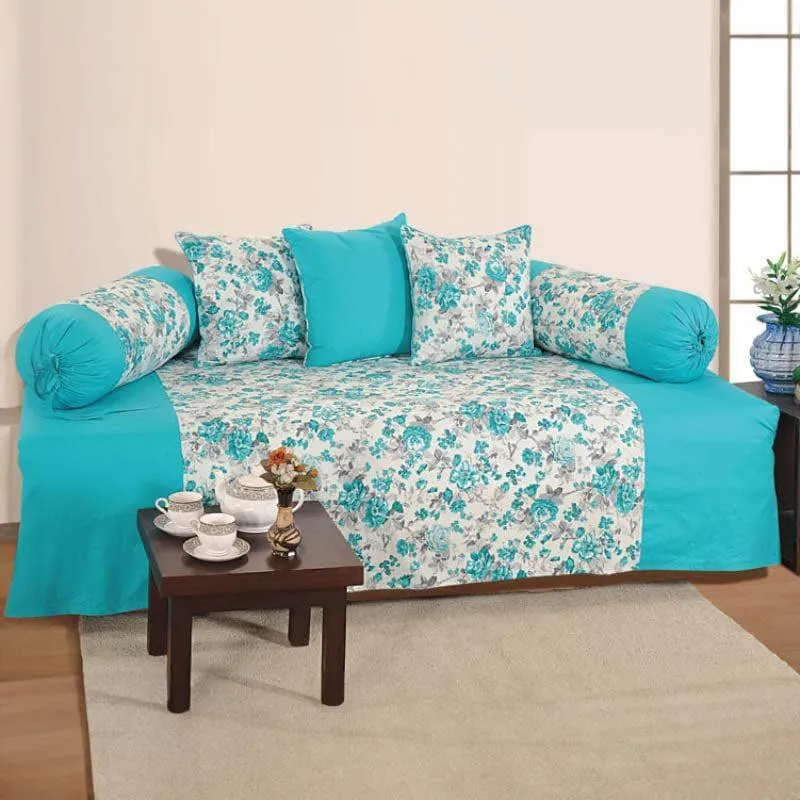 Swayam Weeny Floral Diwan Set media 1