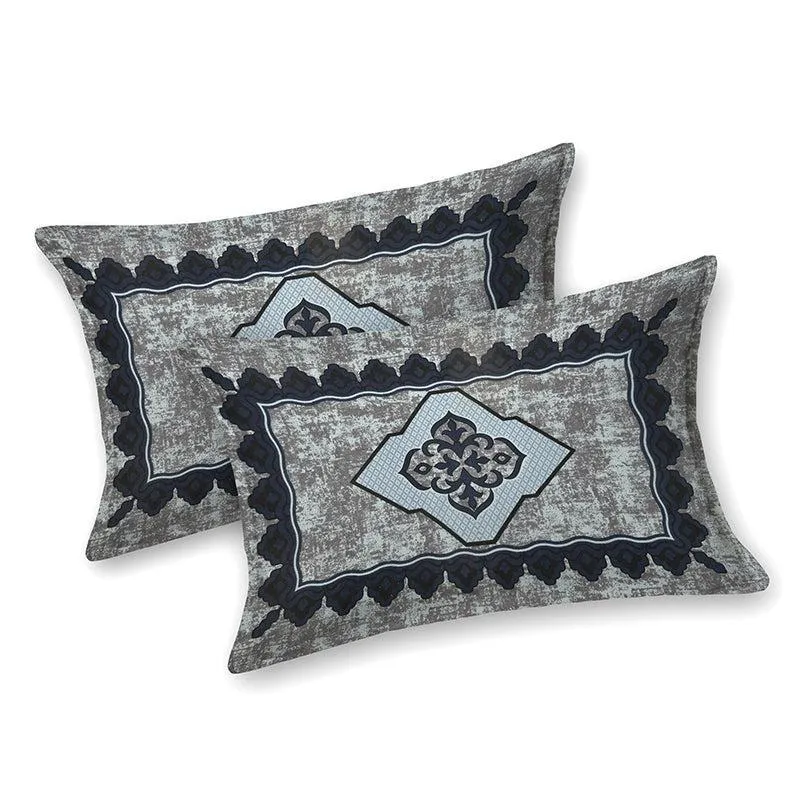 Mishti Dreams Geometric Cotton Bedsheet(Blue) - 150 TC media 7