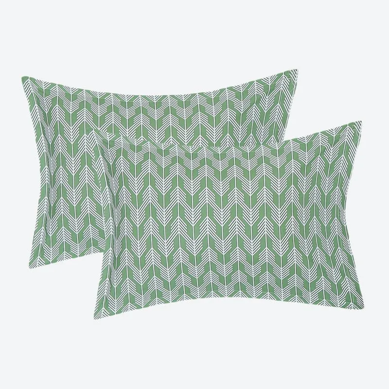 Monte Carlo Fleurish Cotton Bedsheet (White,Green) - 104 TC media 8
