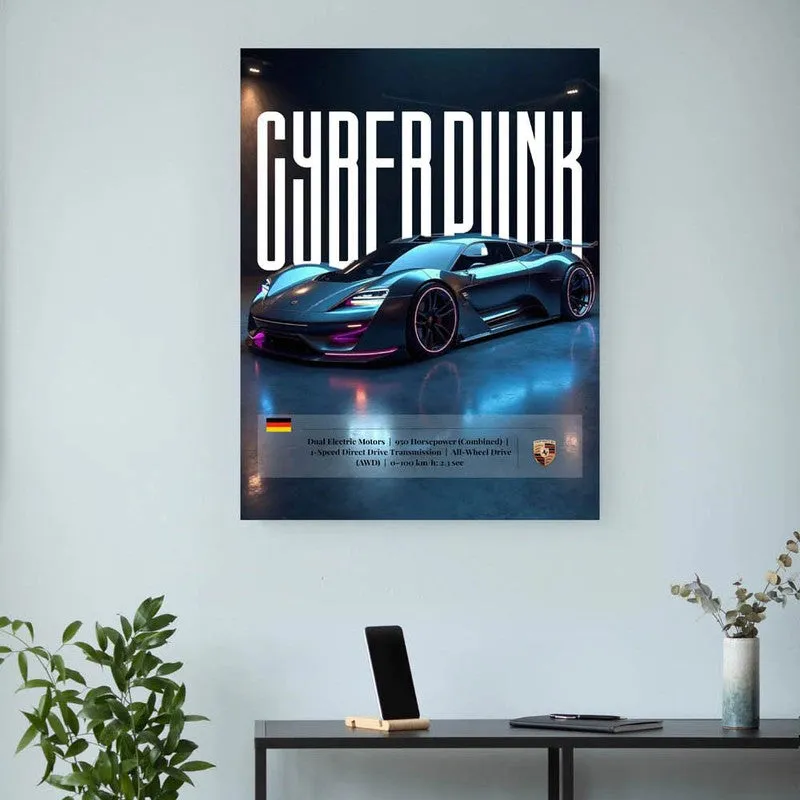 Neon Racer Wall Poster media 3